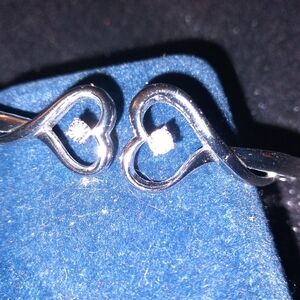 Heart Sterling Silver Plated Engraved Braclet